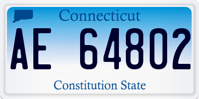 CT license plate AE64802