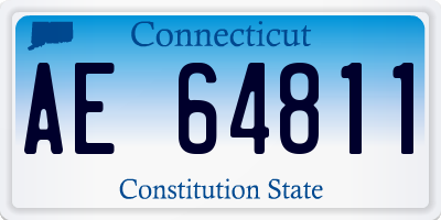 CT license plate AE64811