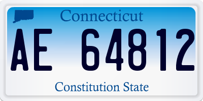 CT license plate AE64812