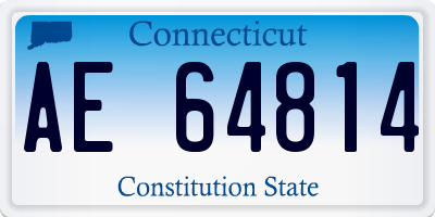 CT license plate AE64814