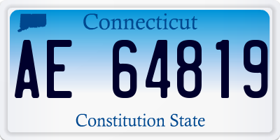 CT license plate AE64819