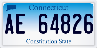 CT license plate AE64826