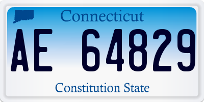 CT license plate AE64829