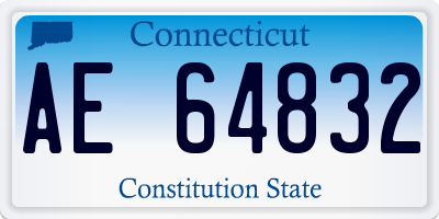 CT license plate AE64832