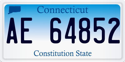 CT license plate AE64852