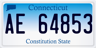 CT license plate AE64853
