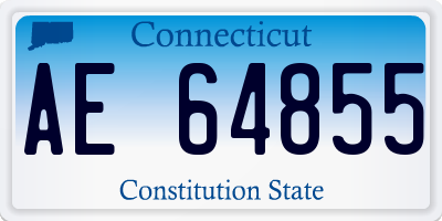 CT license plate AE64855