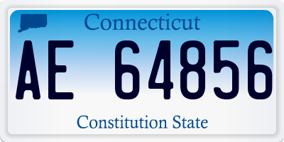 CT license plate AE64856
