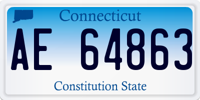 CT license plate AE64863