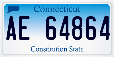 CT license plate AE64864