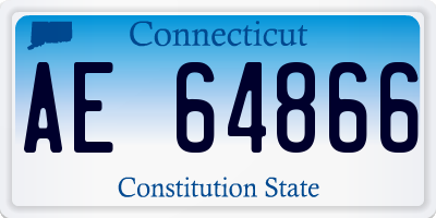 CT license plate AE64866