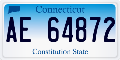 CT license plate AE64872