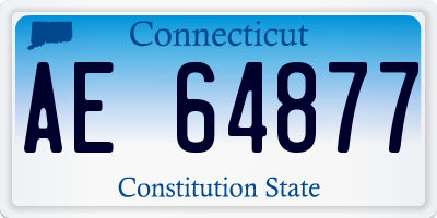 CT license plate AE64877