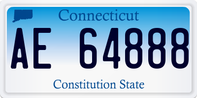 CT license plate AE64888