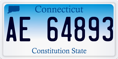CT license plate AE64893