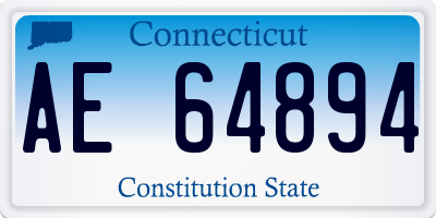 CT license plate AE64894