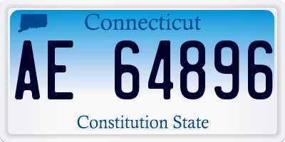CT license plate AE64896