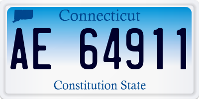 CT license plate AE64911