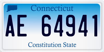 CT license plate AE64941