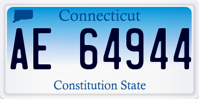 CT license plate AE64944