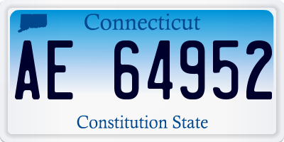 CT license plate AE64952