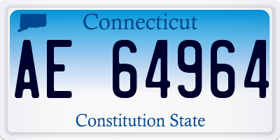 CT license plate AE64964