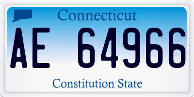 CT license plate AE64966