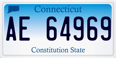 CT license plate AE64969