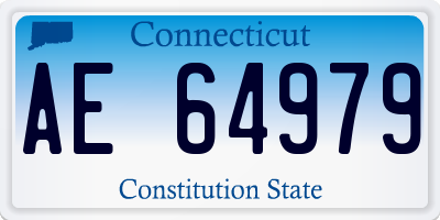 CT license plate AE64979