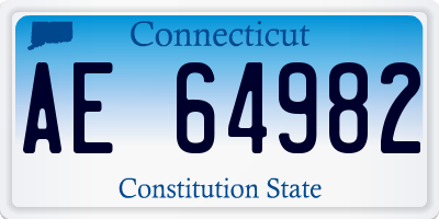CT license plate AE64982