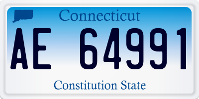 CT license plate AE64991