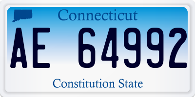 CT license plate AE64992