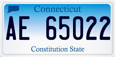 CT license plate AE65022