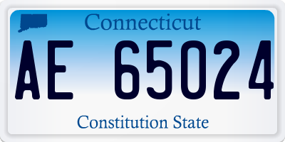 CT license plate AE65024