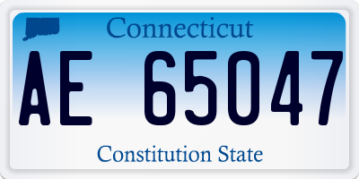 CT license plate AE65047