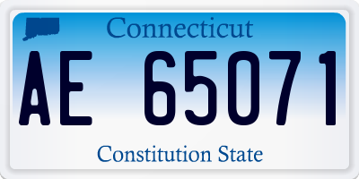 CT license plate AE65071