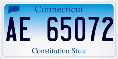 CT license plate AE65072
