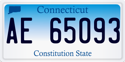 CT license plate AE65093