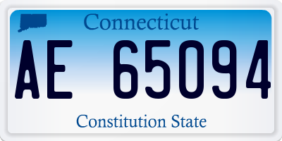 CT license plate AE65094