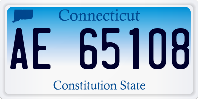 CT license plate AE65108