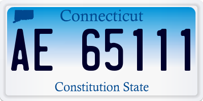 CT license plate AE65111