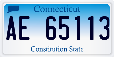 CT license plate AE65113