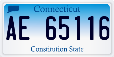 CT license plate AE65116