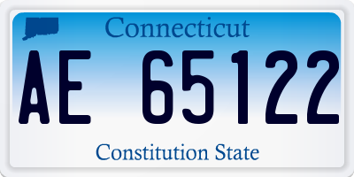 CT license plate AE65122