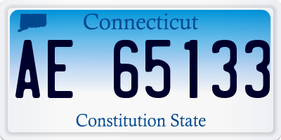 CT license plate AE65133