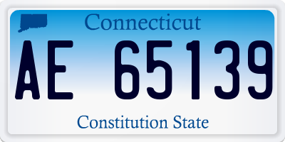 CT license plate AE65139