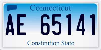 CT license plate AE65141