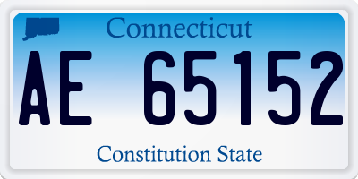 CT license plate AE65152