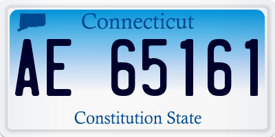 CT license plate AE65161