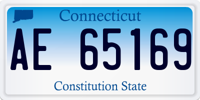 CT license plate AE65169